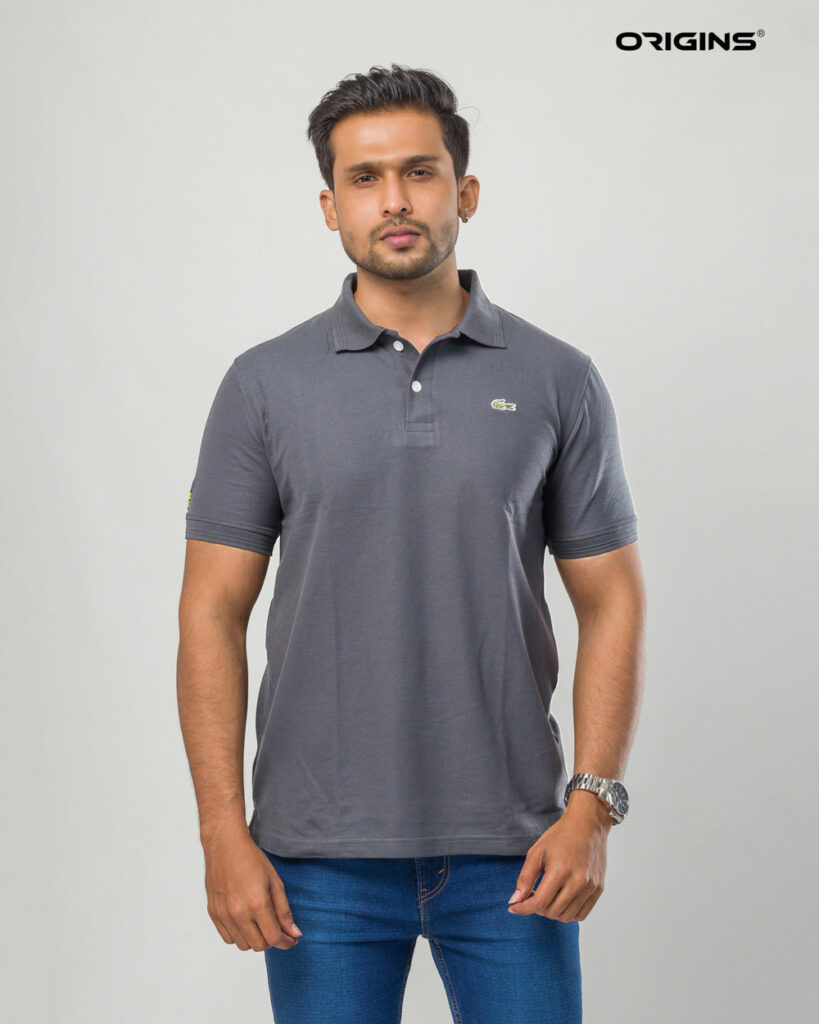 Charcoal Grey Cotton Polo T Shirt » Origins Wear | New Printed Tshirt ...