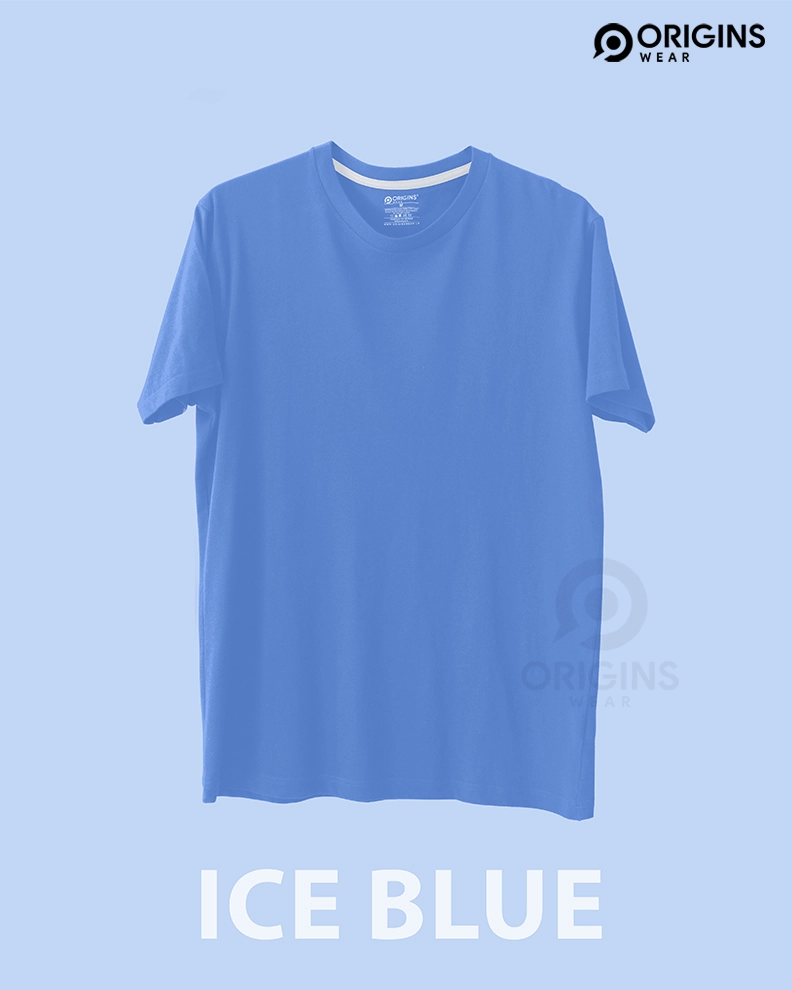 Ice Blue Cotton T-Shirt
