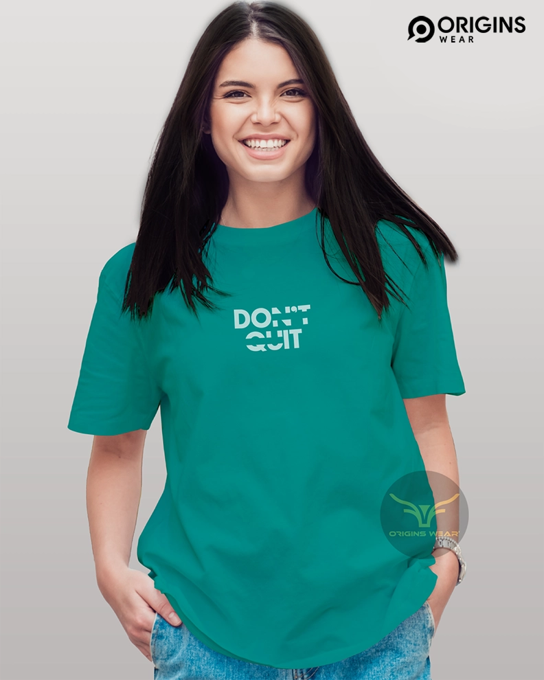 DON’T Quit Damro Green Colour Unisex Premium Cotton T-Shirt
