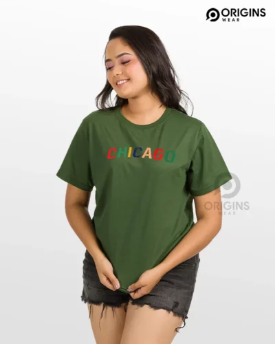 CHICAGO Army Green Premium T Shirts SriLanka