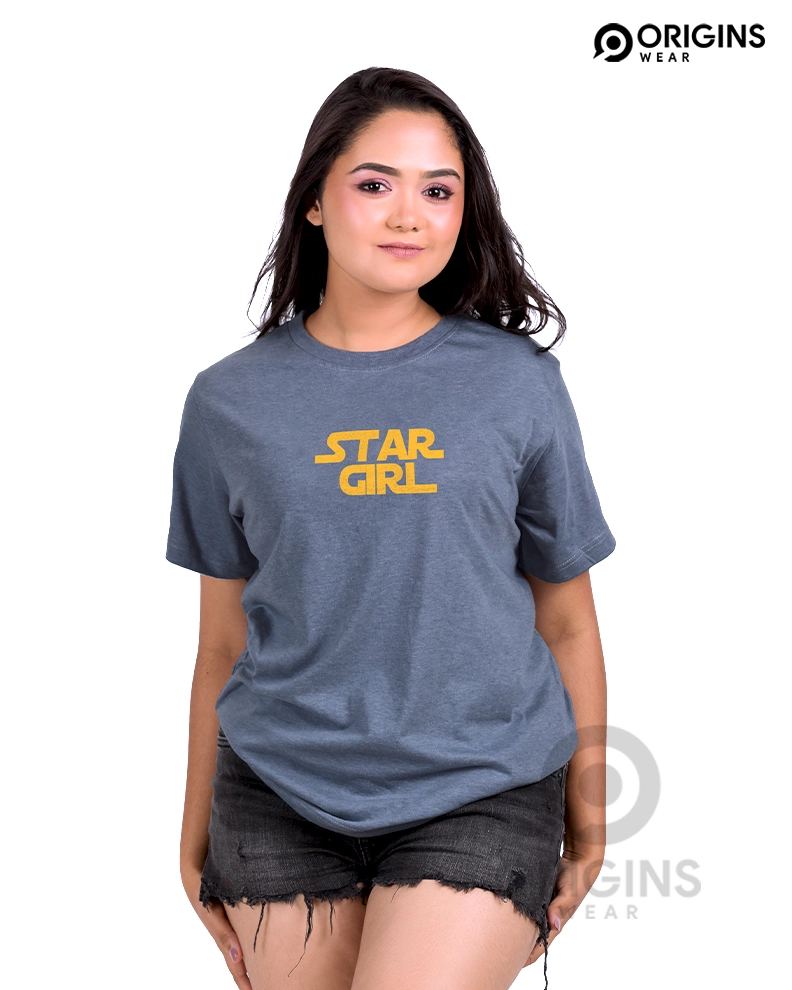 Star Girl Charcoal Gray Premium Cotton T-Shirt » Origins Wear | New ...