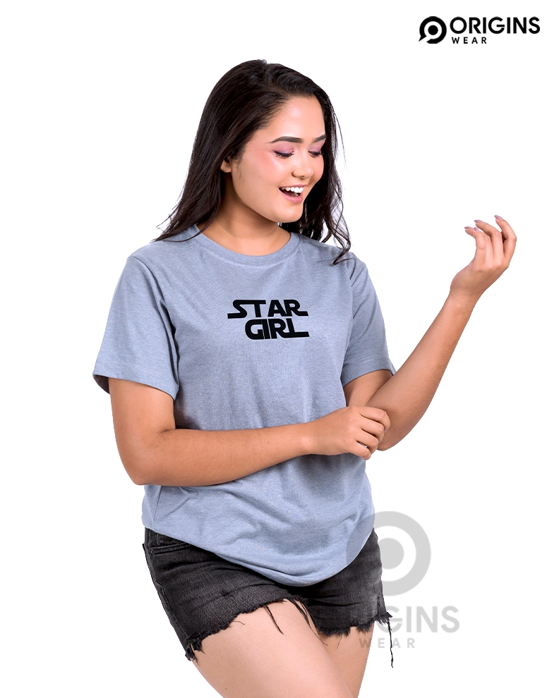 Star Girl Light Ash Colour Premium T-Shirts SriLanka