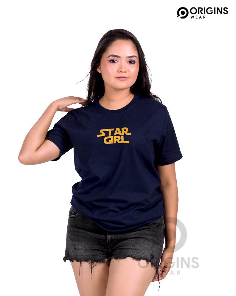 Star Girl Navy Blue Colour Premium T-Shirts SriLanka