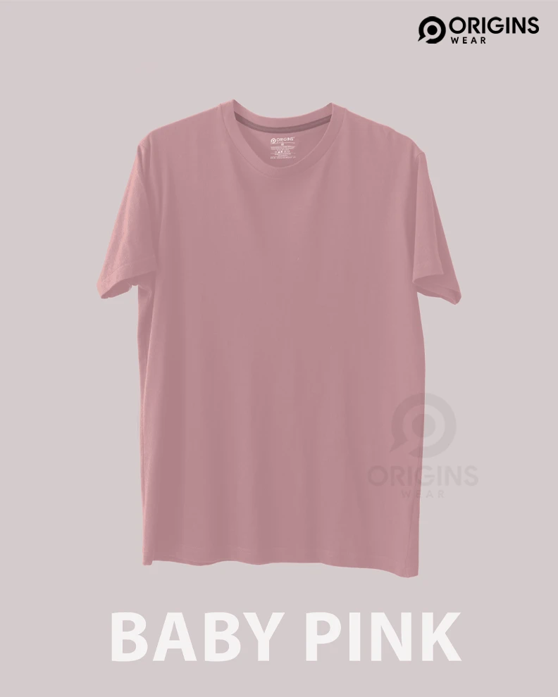 Baby Pink Color Cotton T-Shirt Unisex - XXL