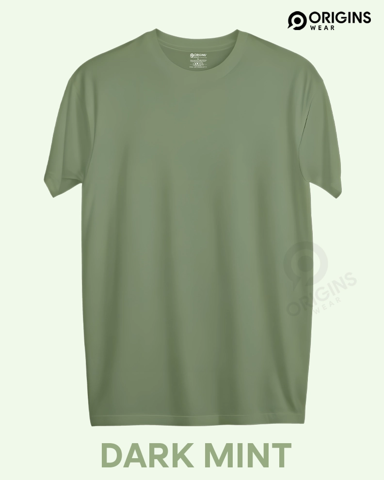 Dark Mint Color Cotton T-Shirt Unisex