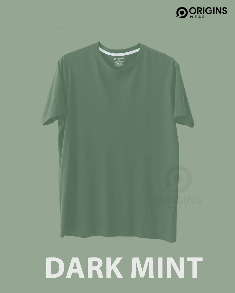 Dark Mint Color Cotton T-Shirt Unisex
