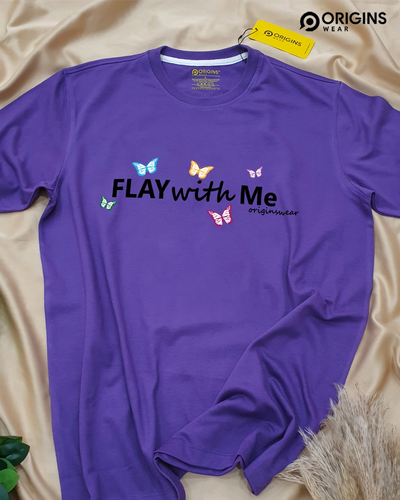 Flay with Me - Violet Purple Color T-Shirt