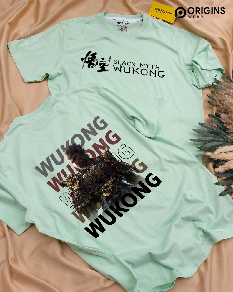 Wukong-Back & Front Printed Summer Mint T-Shirt