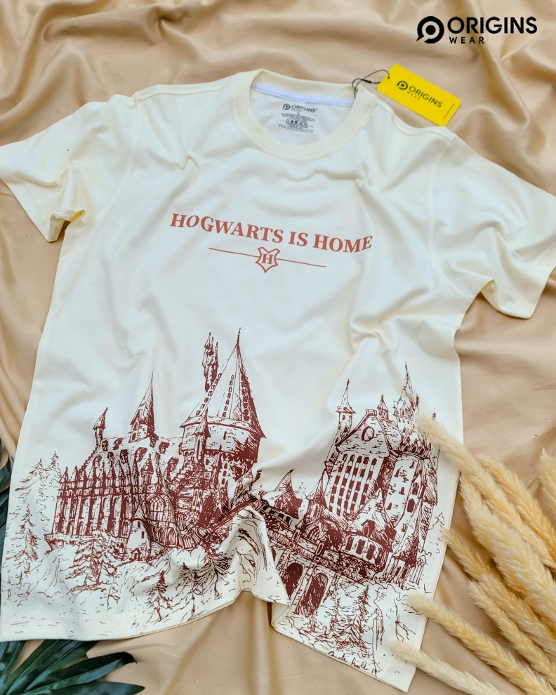 Hogwarts Home - Ivory - Cotton T-Shirt. - XL