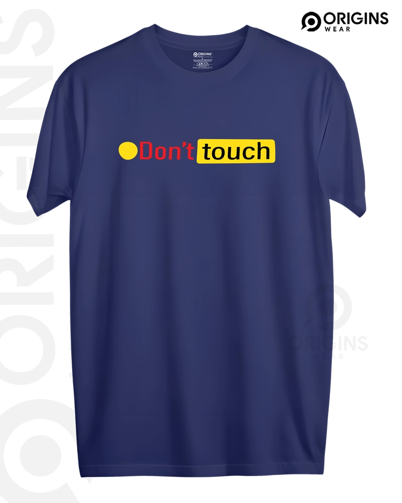 Don't Touch - Navy Blue - Cotton T-Shirt