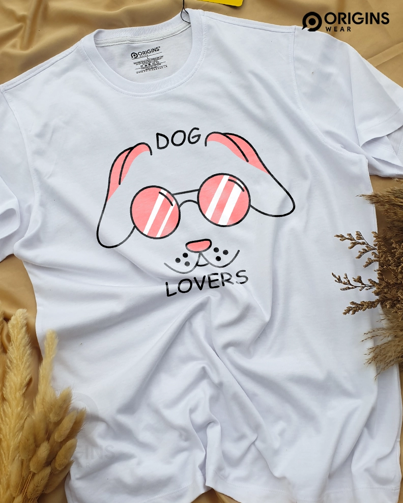 Dog Lovers! - Pure White - Cotton T-Shirt